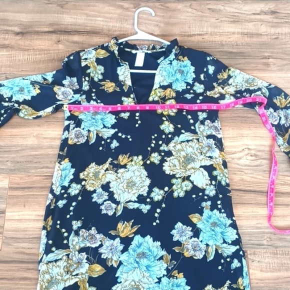 H&M floral tunic / midi dress size 2 in good used condition - Picture 8 of 9